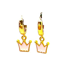 Load image into Gallery viewer, From 2025 Area Princess Court of Sales Pink Crown Earrings
