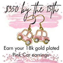 Load image into Gallery viewer, Pink Car Earrings