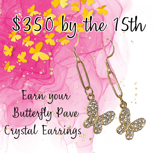 Butterfly Pave Crystal Earrings