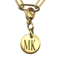Load image into Gallery viewer, Success Necklace “MK Engraved Round” Charm (February)