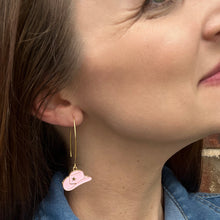 Load image into Gallery viewer, Pink Dallas Cowgirl Hat Earrings