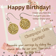 Load image into Gallery viewer, Champagne Crystal Pave Earrings