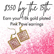 Load image into Gallery viewer, Pink Pave Earrings