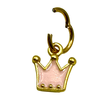 Load image into Gallery viewer, Tiny Pink Tiara charm (alternate, or add on for July)