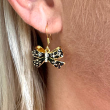 Load image into Gallery viewer, 2027 Black Bow Glam Earrings, National Area Princess Court of Sharing