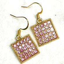 Load image into Gallery viewer, Pink Pave Earrings