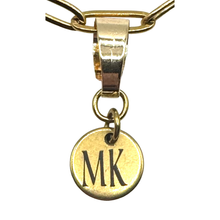 Load image into Gallery viewer, Success Necklace “MK Engraved Round” Charm (February)