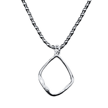 Load image into Gallery viewer, Geometric Silver Sculpted Necklace