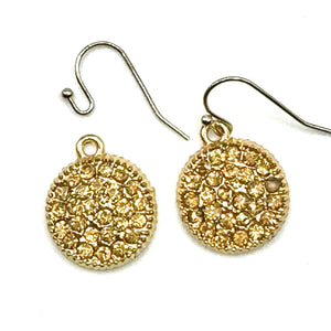 Champagne Crystal Pave Earrings