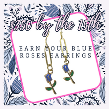 Load image into Gallery viewer, Blue Roses Earrings