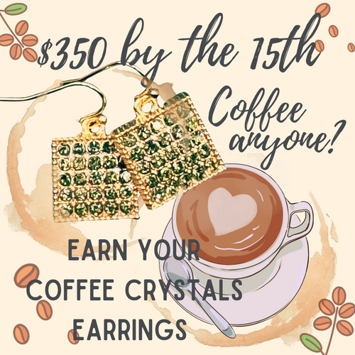 Coffee Pave Crystals Earrings