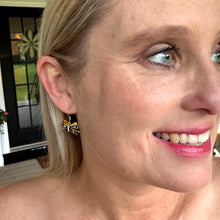 Load image into Gallery viewer, 2027 Black Bow Glam Earrings, National Area Princess Court of Sharing