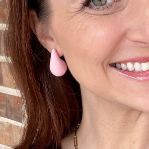 Pink Comma Earrings
