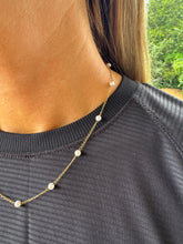 Load image into Gallery viewer, 2027 Pearl &amp; Chain Necklace, add to earrings for Unit Queen of Sales