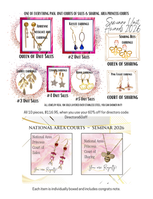 2026 A Special Display Pack, One of Everything for UNIT Courts of Sales & Sharing, and AREA Princess Courts of Sales & Sharing (all 10 pieces specially priced at $116.95)