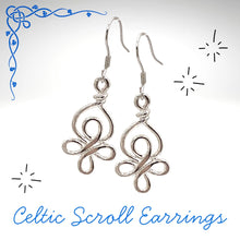 Load image into Gallery viewer, Celtic Scroll Earrings