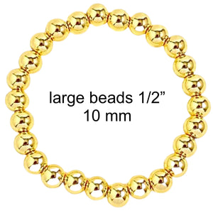 Gold Ball Stretch Bracelet SET of 4