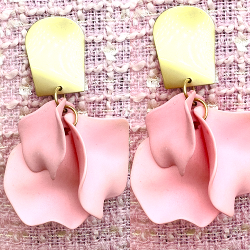 Petals Earrings (Pink, Turquoise, Gray or White)