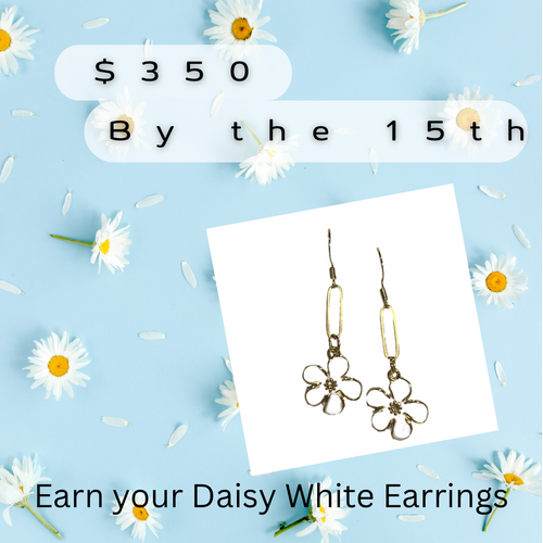 White Flower Earrings