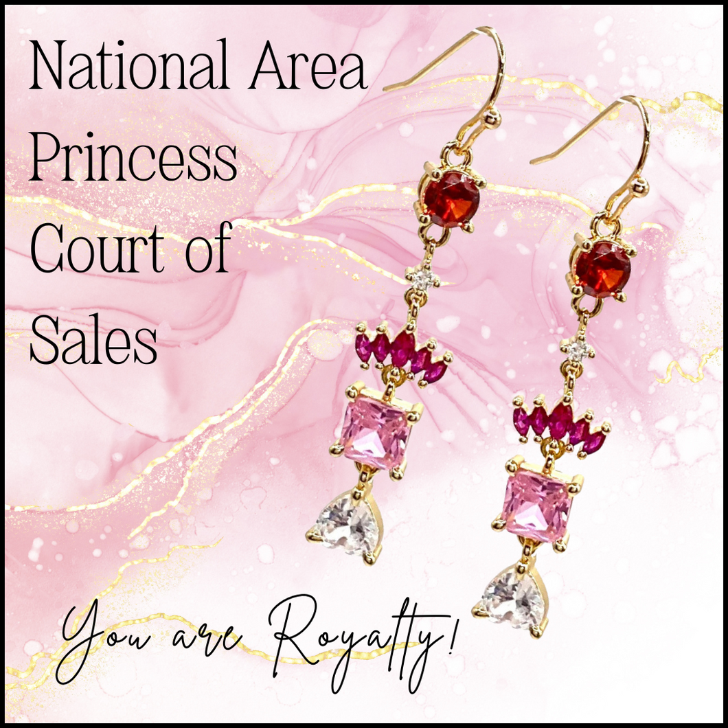2026 Area Princess Court of Sales Earrings