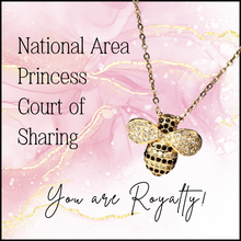Load image into Gallery viewer, 2026 Area Princess Court of Sharing Bee Necklace