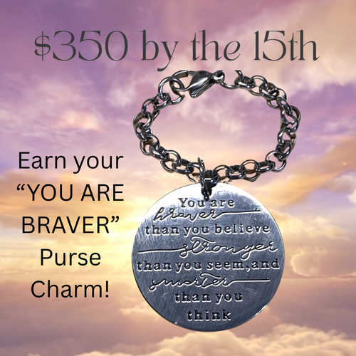 YOU ARE BRAVER Purse Charm & Chain