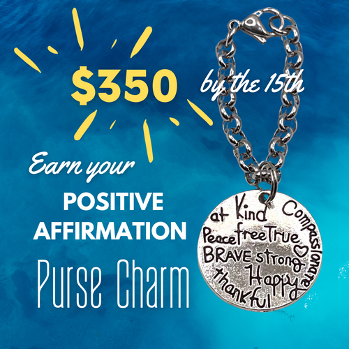 Positive Affirmation PURSE CHARM & Chain