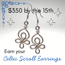 Load image into Gallery viewer, Celtic Scroll Earrings