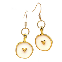 Load image into Gallery viewer, Heart of Gold Earrings