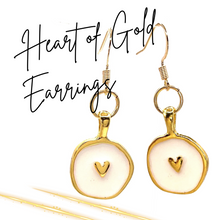 Load image into Gallery viewer, Heart of Gold Earrings