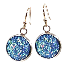 Load image into Gallery viewer, Anniversary Earrings 2026, Blue Druzy Earrings