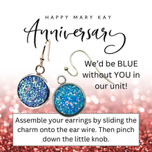 Load image into Gallery viewer, Anniversary Earrings 2026, Blue Druzy Earrings