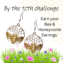 Load image into Gallery viewer, Bee and Honeycomb Earrings