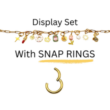 Load image into Gallery viewer, Success Necklace DISPLAY SET with SNAP RINGS, Necklace and 11 charms