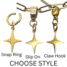 Load image into Gallery viewer, Success Necklace “Shooting Star” Charm with snap ring (August)