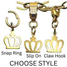 Load image into Gallery viewer, Success Necklace “Tiara” Charm (December)