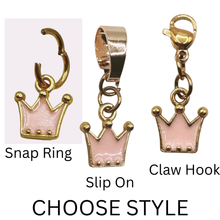 Load image into Gallery viewer, Tiny Pink Tiara charm (alternate, or add on for July)