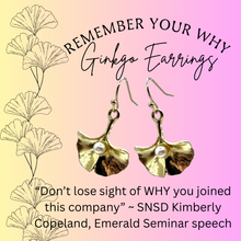 Load image into Gallery viewer, Ginkgo Earrings, Remember Your Why