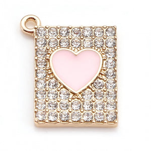 Heart and ‘Diamonds’ Charm, (June) Fairytale keychain collection