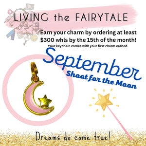 Moon and Star Charm, (Sept) Fairytale keychain collector