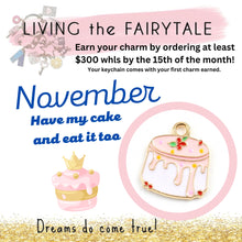 Load image into Gallery viewer, Birthday Cake Charm, (Nov) Fairytale keychain collection
