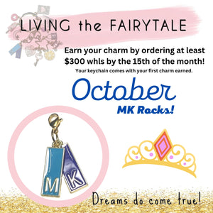 MK Initials Charm, (Oct) Fairytale keychain collection
