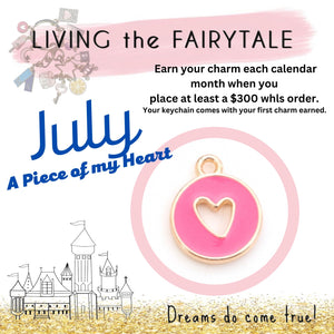 Heart Cutout Charm, (July) Fairytale keychain collection