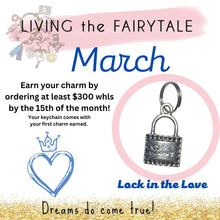 Load image into Gallery viewer, Lock in the Love Charm, (Mar) Fairytale keychain collection