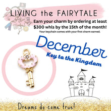 Load image into Gallery viewer, Key to the Kingdom Charm (Dec) Fairytale keychain collection