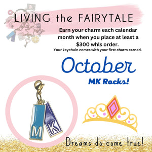 MK Initials Charm, (Oct) Fairytale keychain collection