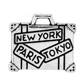 Suitcase Charm, Paris Tokyo New York