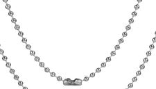 Ball Chain Necklace, Stainless Steel Silver