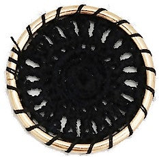 Crochet Round Charm, Black