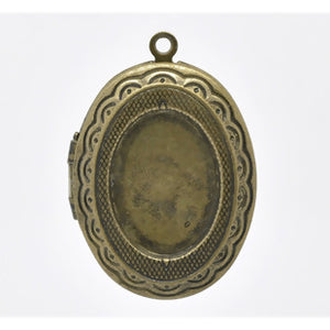 Locket Charm, Antique Bronze Tone